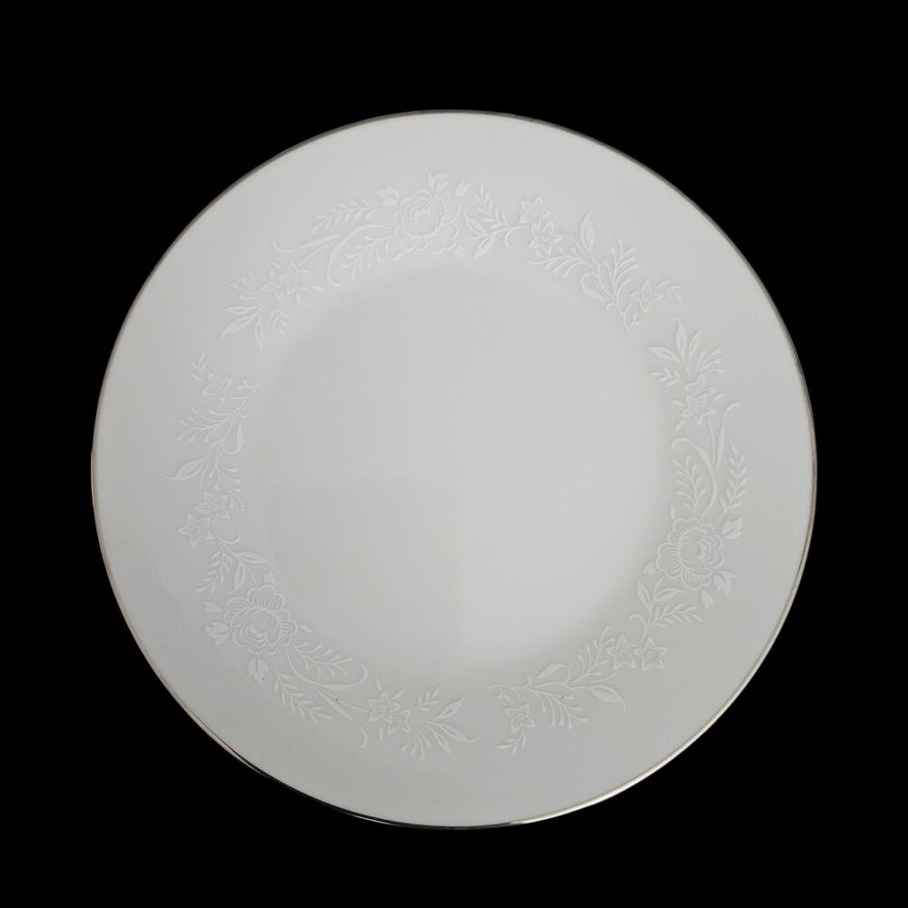 Noritake Reina 6450Q Set of 4 White Floral Dessert Plates Japan